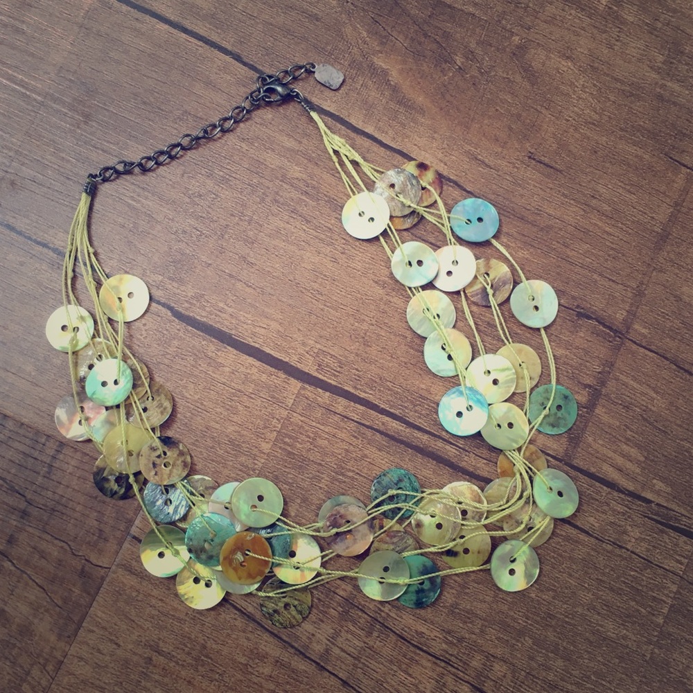 Green shell necklace